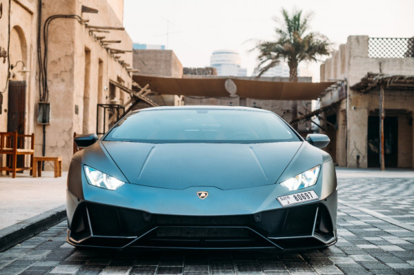 Black Lamborghini Evo, 2020 for rent in Dubai 1