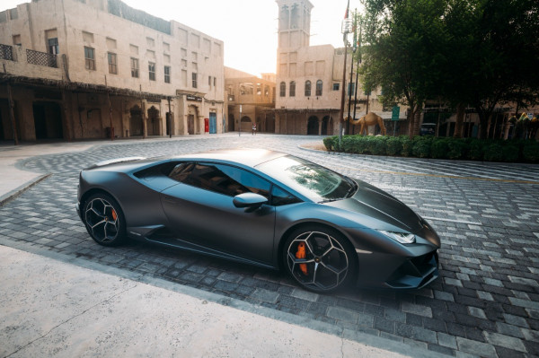 Black Lamborghini Evo, 2020 for rent in Dubai 2