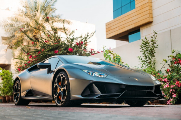 Black Lamborghini Evo, 2020 for rent in Dubai 7