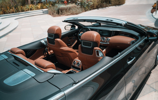 Black Mercedes S 500 Cabrio, 2018 for rent in Dubai 4