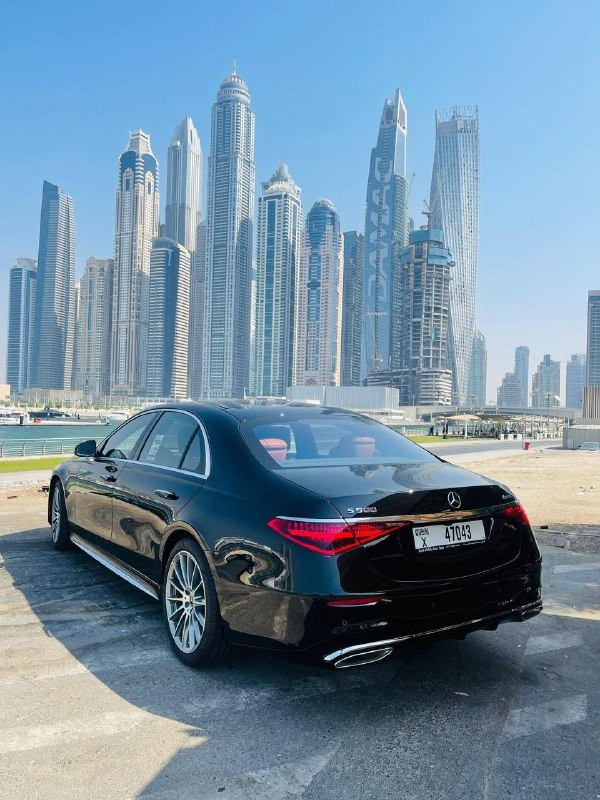 Black Mercedes S Class, 2021 for rent in Dubai 1