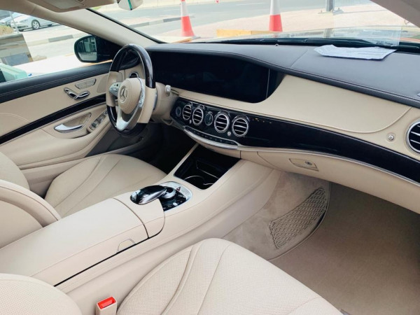 Black Mercedes S Class, 2019 for rent in Dubai 1