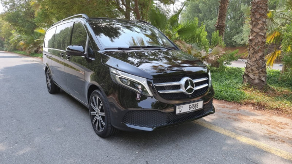 Black Mercedes V250, 2020 for rent in Dubai 4
