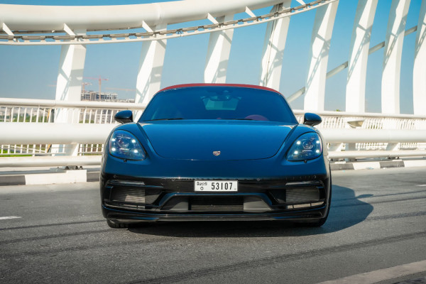 Black Porsche Boxster GTS, 2019 for rent in Dubai 0