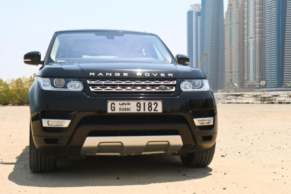 Black Range Rover Sport, 2016 for rent in Dubai 0
