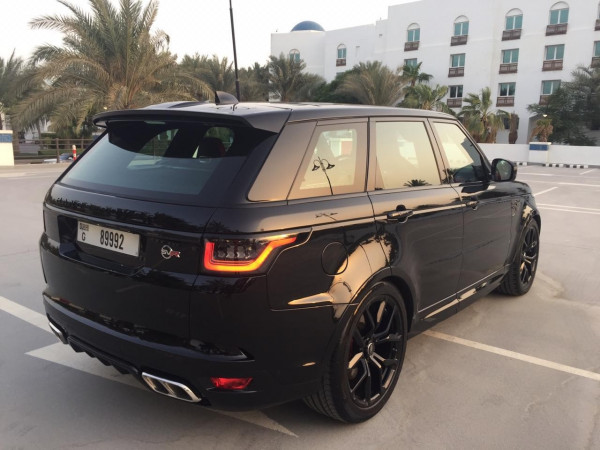 Black Range Rover Sport SVR, 2020 for rent in Dubai 0