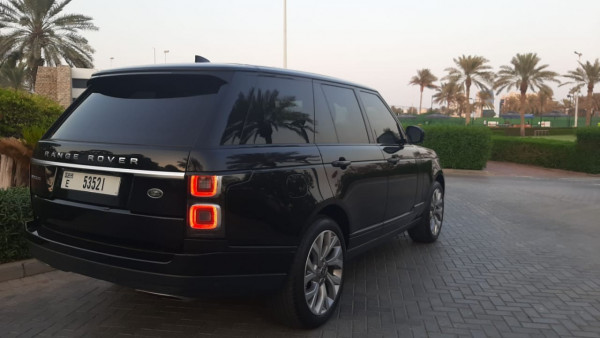 Black Range Rover Vogue Supercharged, 2019 for rent in Dubai 1