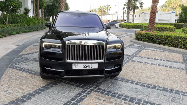 Black Rolls Royce Cullinan, 2020 for rent in Dubai 2