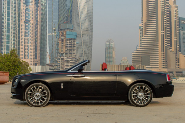 Black Rolls Royce Dawn, 2020 for rent in Dubai 1