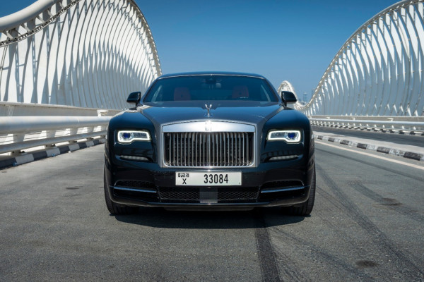 أسود Rolls Royce Wraith Silver roof, 2019 للإيجار في دبي 0