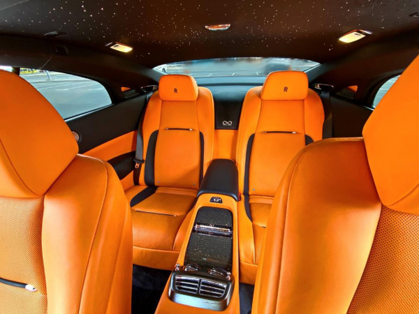 Black Rolls Royce Wraith-BLACK BADGE, 2020 for rent in Dubai 3