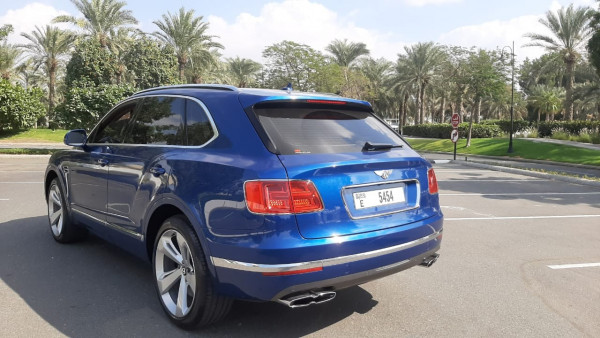 Blue Bentley Bentayga, 2019 for rent in Dubai 3