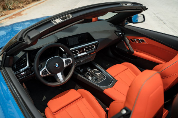 Blue BMW Z4, 2021 for rent in Dubai 2