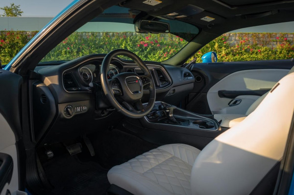 Blue ZZZ Dodge Challenger, 2018 for rent in Dubai 3