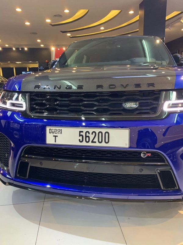 Blue Range Rover Sport SVR, 2021 for rent in Dubai 2