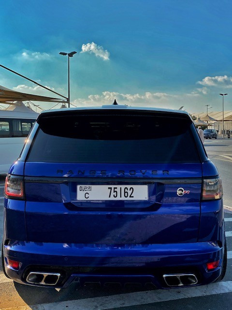 Аренда Синий Range Rover Sport SVR, 2020 в Дубае 2
