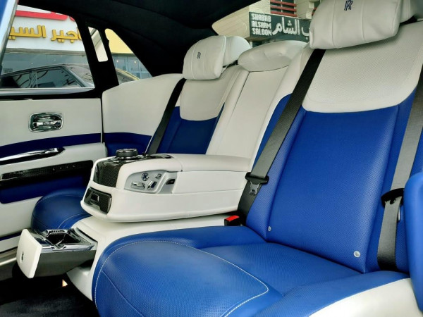 Blue Rolls Royce Ghost Black Badge, 2019 for rent in Dubai 4