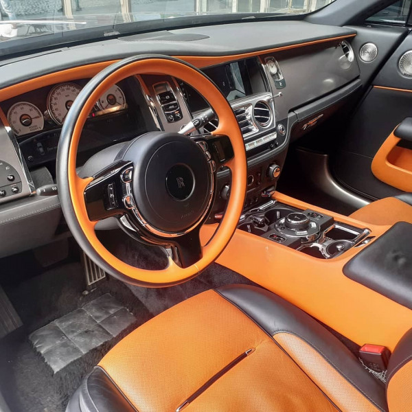 Blue Rolls Royce Wraith, 2019 for rent in Dubai 3