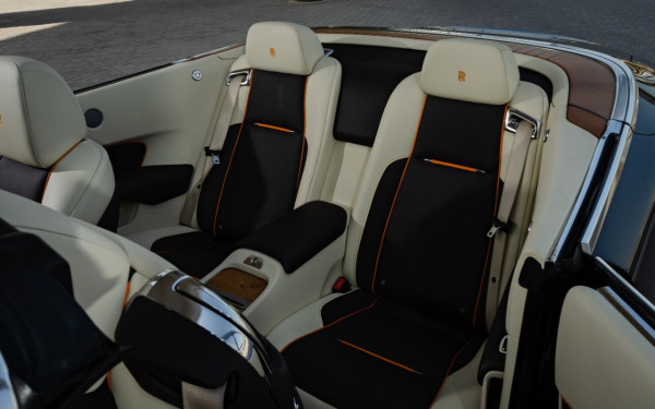 Dark Brown Rolls Royce Dawn, 2018 for rent in Dubai 4