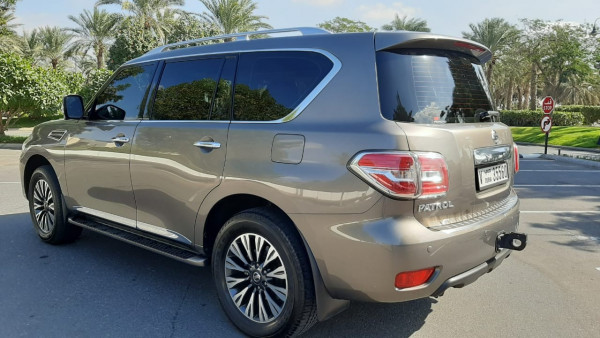 Dark Grey Nissan Patrol V6 Platinum, 2019 for rent in Dubai 2