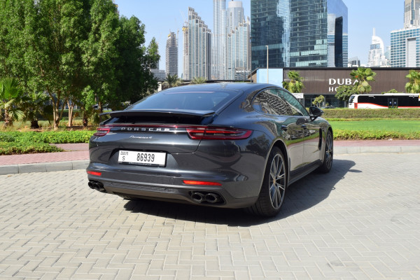 Dark Grey Porsche Panamera 4, 2019 for rent in Dubai 3
