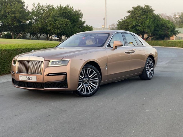 Brown Rolls Royce Ghost, 2021 for rent in Dubai 0