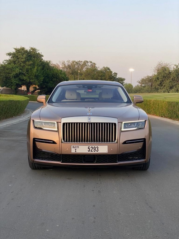 Brown Rolls Royce Ghost, 2021 for rent in Dubai 3