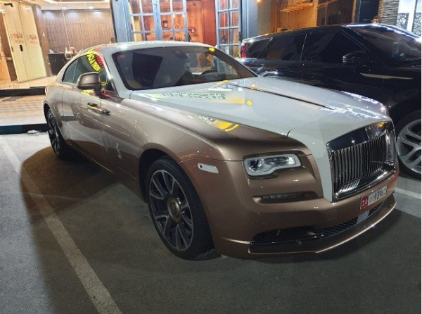 Gold Rolls Royce Wraith, 2019 for rent in Dubai 0