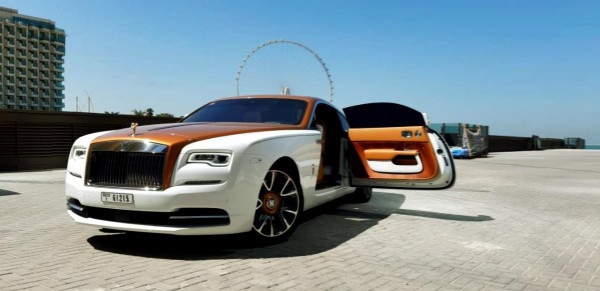 Gold Rolls Royce Wraith, 2020 for rent in Dubai 0