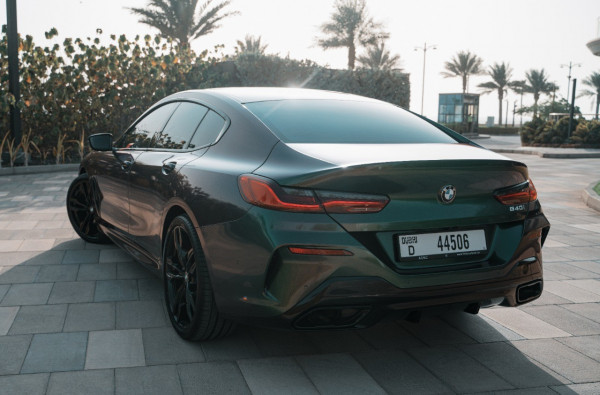 Green BMW 840 Grand Coupe, 2021 for rent in Dubai 1