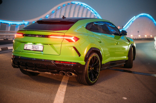 Green Lamborghini Urus Capsule, 2021 for rent in Dubai 3