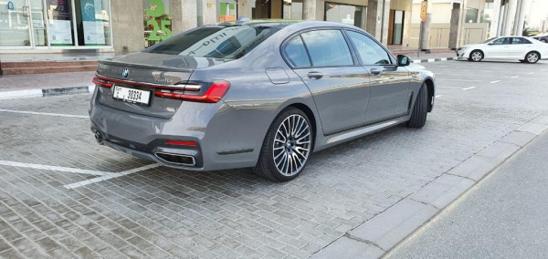 Grey BMW 750 Series, 2020 for rent in Dubai 0
