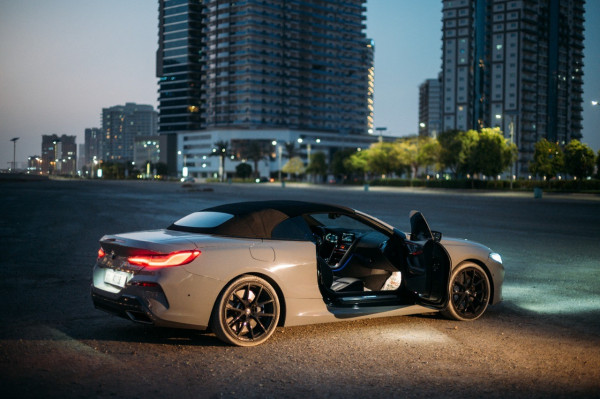 Grey BMW M850 cabrio, 2019 for rent in Dubai 3