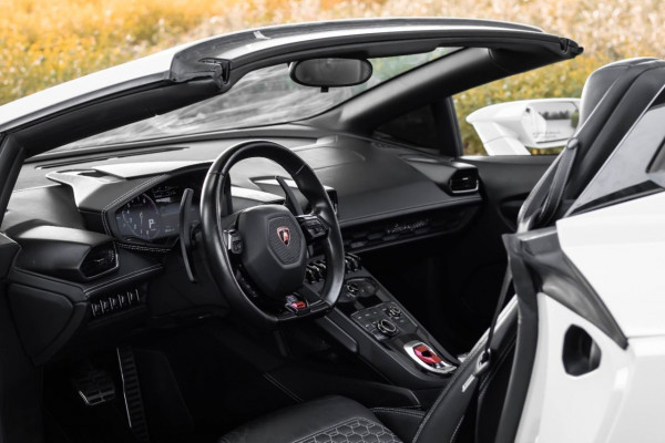 Grey Lamborghini Evo Spyder, 2021 for rent in Dubai 2