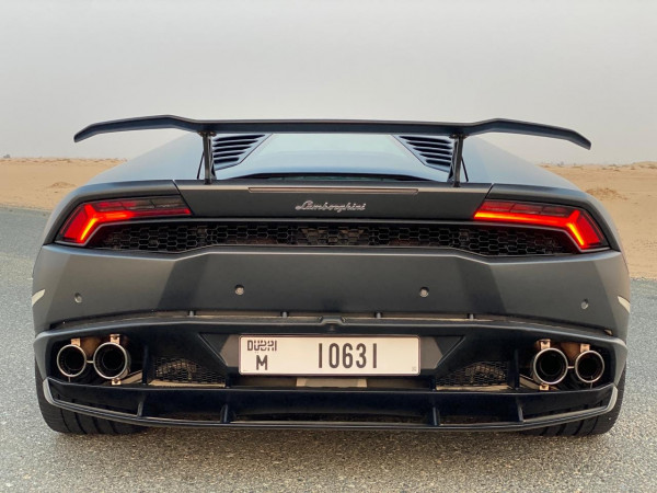 Grey Lamborghini Huracan, 2018 for rent in Dubai 2
