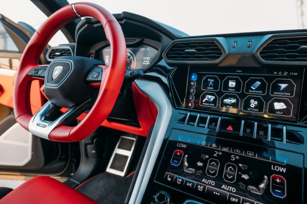 Black Lamborghini Urus, 2020 for rent in Dubai 5