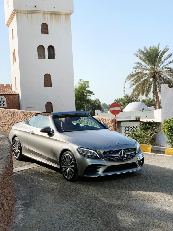 Grey Mercedes C Class, 2020 for rent in Dubai 0