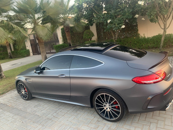 Grey Mercedes C300, 2019 for rent in Dubai 3