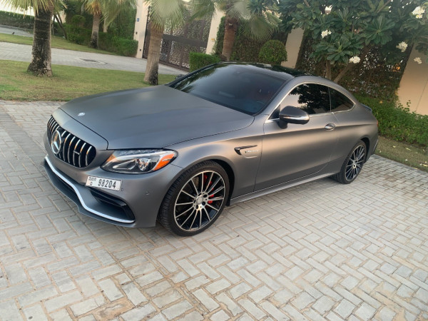 Grey Mercedes C300, 2019 for rent in Dubai 4