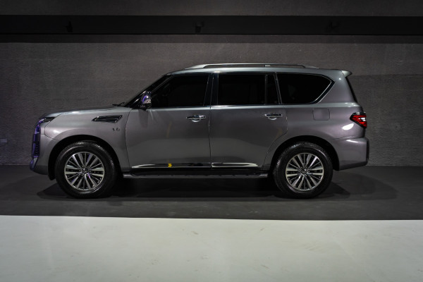Grey Nissan Patrol Platinum V8, 2019 for rent in Dubai 0