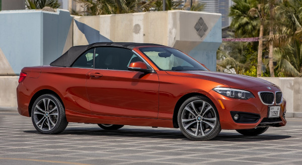 Orange BMW 230i, 2018 for rent in Dubai 0