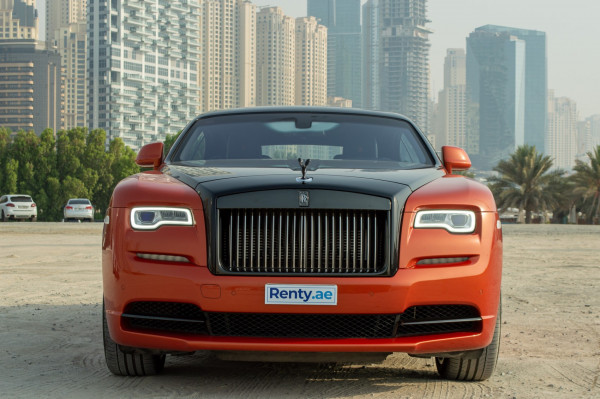 Orange Rolls Royce Wraith- Black Badge, 2019 for rent in Dubai 0
