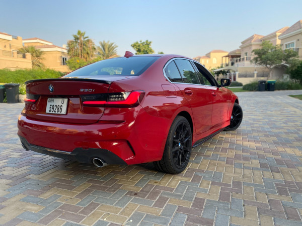 Red BMW 3 Series 2020 M Sport, 2020 for rent in Dubai 2