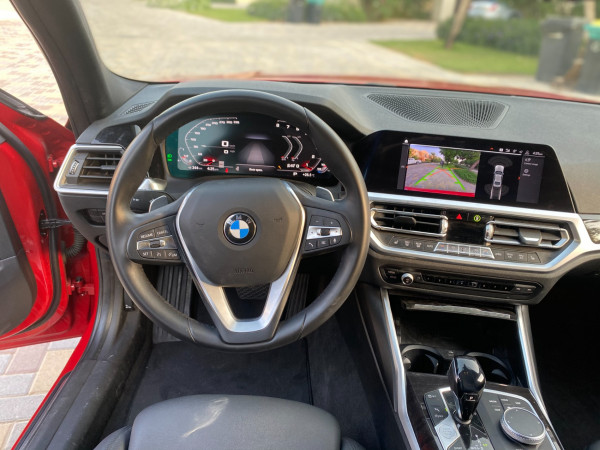 Red BMW 3 Series 2020 M Sport, 2020 for rent in Dubai 4