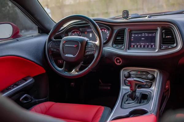 Red Dodge Challenger, 2019 for rent in Dubai 1