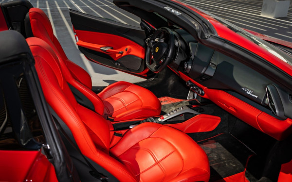 Red Ferrari 488 Spyder, 2019 for rent in Dubai 2