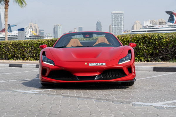 Red Ferrari F8 Tributo Spyder, 2021 for rent in Dubai 3