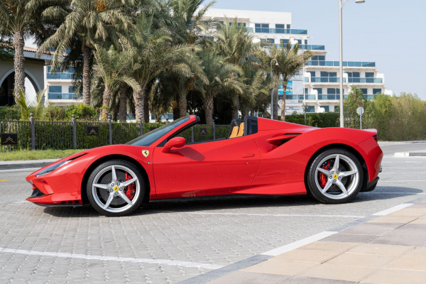 Red Ferrari F8 Tributo Spyder, 2021 for rent in Dubai 4