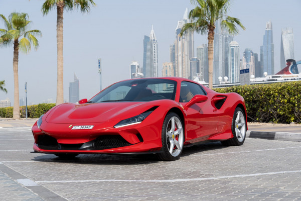 Red Ferrari F8 Tributo Spyder, 2021 for rent in Dubai 6