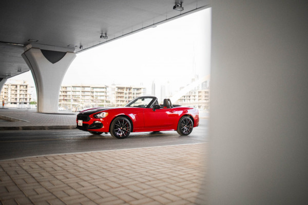 Red Fiat Abarth 124 Spider, 2019 for rent in Dubai 3